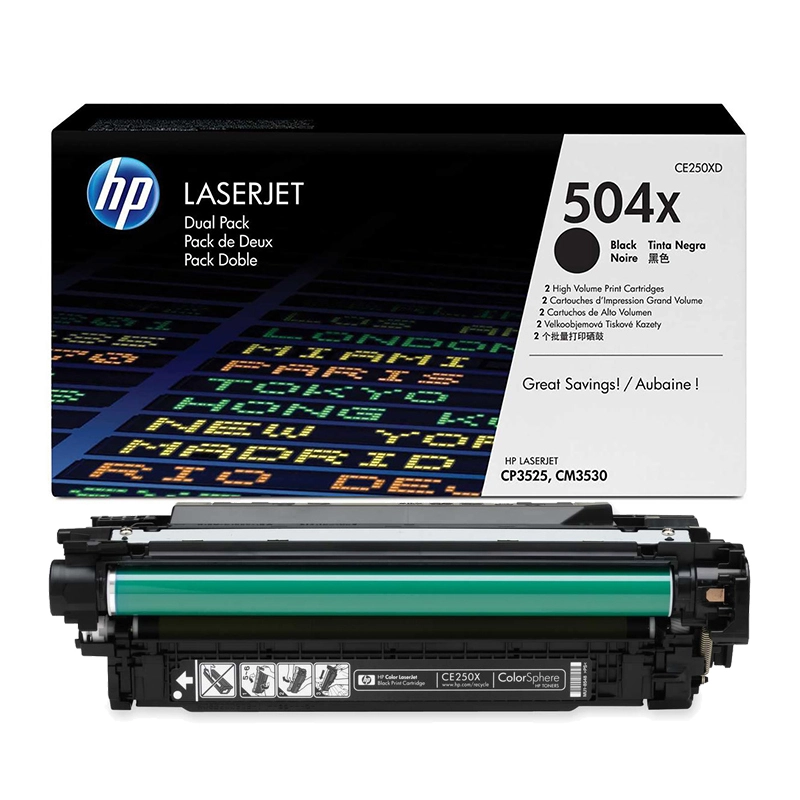 Заправка картриджа HP CE250X (504X)