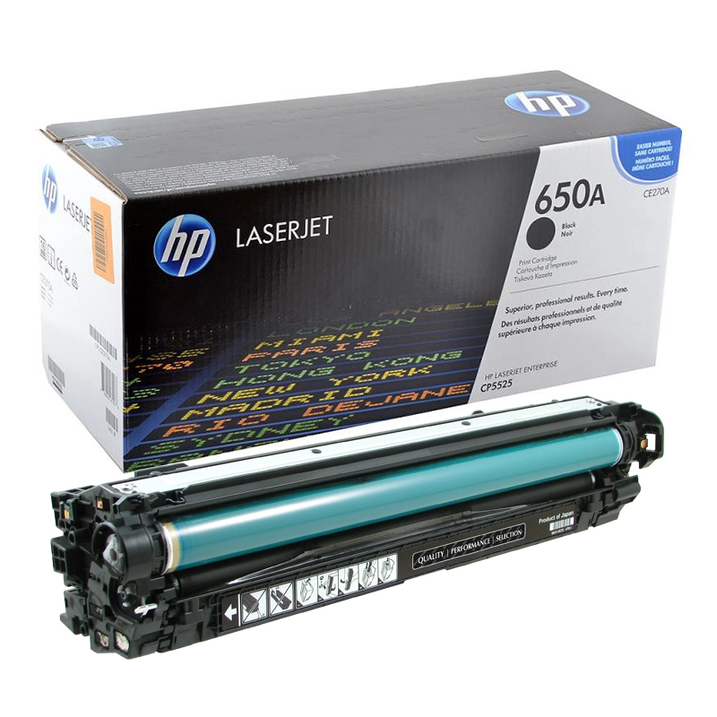 Заправка картриджа HP CE270A (650A)